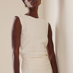 TOTEME - Banded wool-crepe midi dress